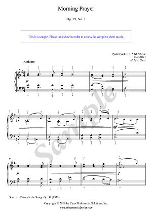 Morning Prayer, Op. 39, No. 1