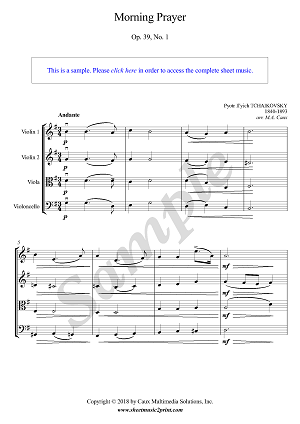 Morning Prayer, Op. 39, No. 1