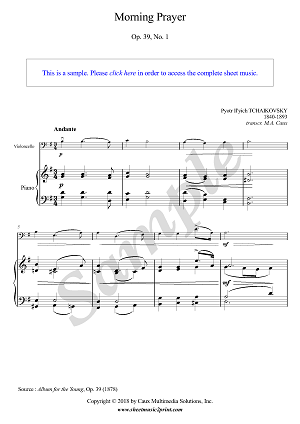 Morning Prayer, Op. 39, No. 1