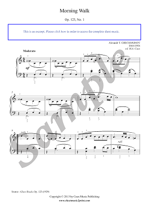 Morning Walk, Op. 123, No. 1