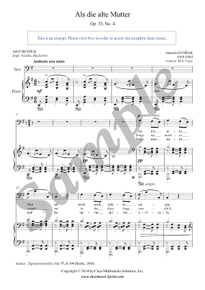 Als die alte Mutter, Op. 55, No. 4