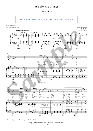 Als die alte Mutter, Op. 55, No. 4