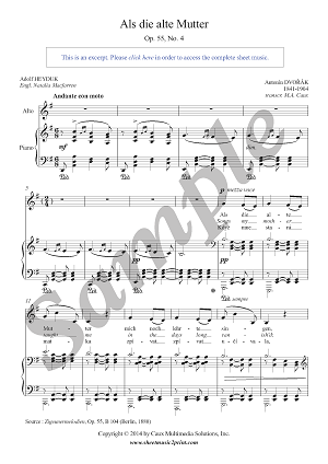 Als die alte Mutter, Op. 55, No. 4