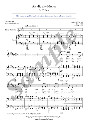 Als die alte Mutter, Op. 55, No. 4