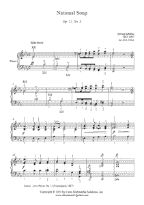 Grieg : National Song Op. 12, No. 8