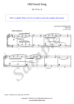 Old French Song, Op. 39, No. 16