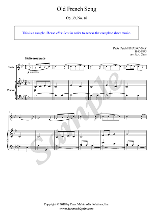 Old French Song, Op. 39, No. 16