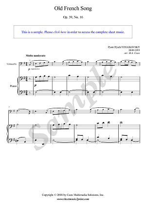 Old French Song, Op. 39, No. 16
