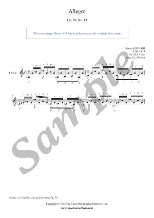 Allegro Op. 50, No. 13