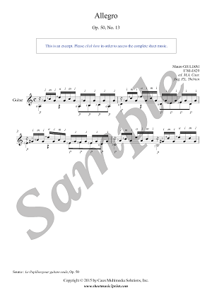 Giuliani : Allegro Op. 50, No. 13