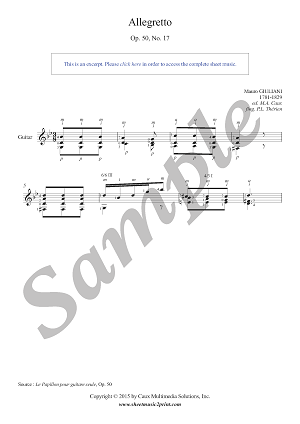 Allegretto Op. 50, No. 17