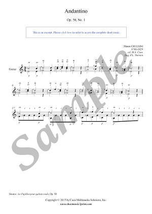 Andantino Op. 50, No. 1