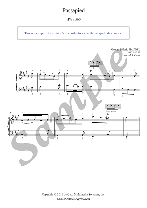 Passepied in A Major, HWV 560