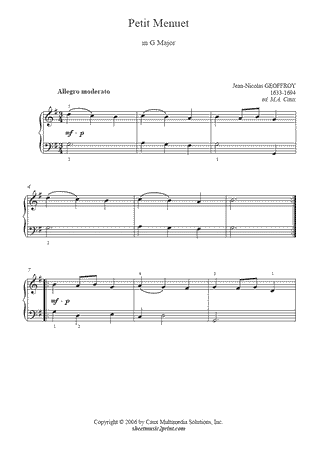 Petit Menuet in G Major