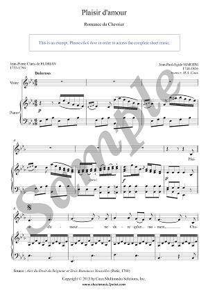 Plaisir d'amour - E flat Major