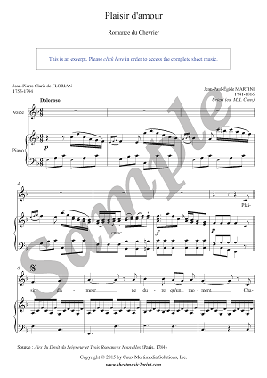 Plaisir d'amour -- Urtext