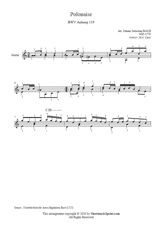 Polonaise BWV Anhang 119
