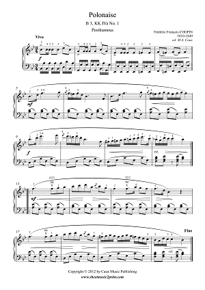 Chopin : Polonaise in B flat Major, B 3 - Posthumous