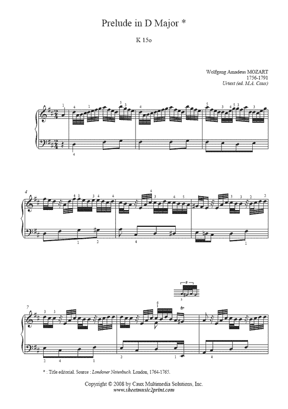 Mozart : Prelude K 15o
