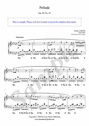 Chopin : Prelude Op. 28, No. 15 - Raindrop