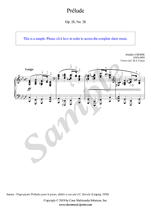 Prélude in C minor, Op. 28, No. 20, CT 185