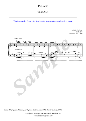 Prélude in B minor, Op. 28, No. 6, CT 171