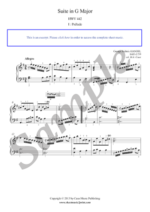 Prelude in G Major, HWV 442
