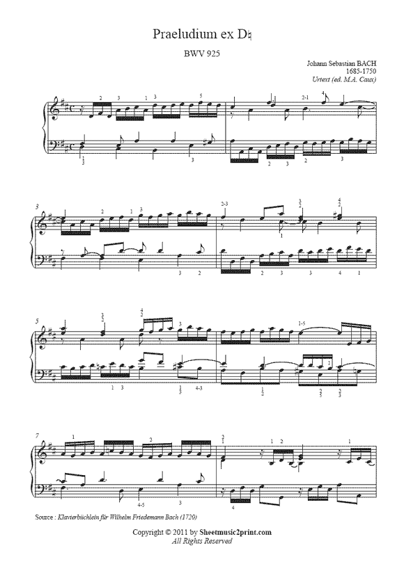 Bach : Prelude BWV 925