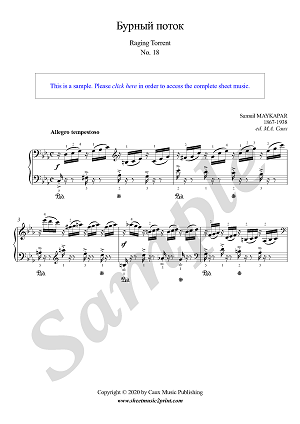 Raging Torrent, Op. 33, No. 18