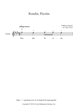 Rondin, Picotin (E String)