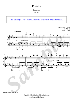 Rosinka - Dewdrops, Op. 33, No. 12
