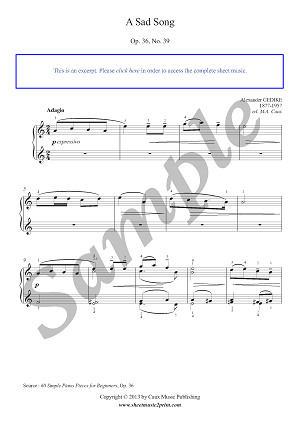 A Sad Song, Op. 36, No. 39