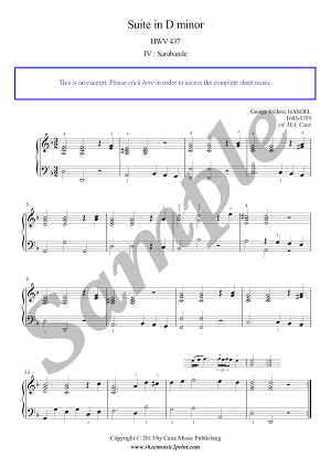 Sarabande from Suite HWV 437