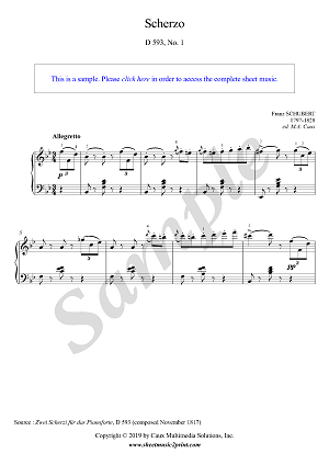 Scherzo D 593, No. 1