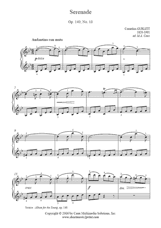 Serenade, Op. 140, No. 18