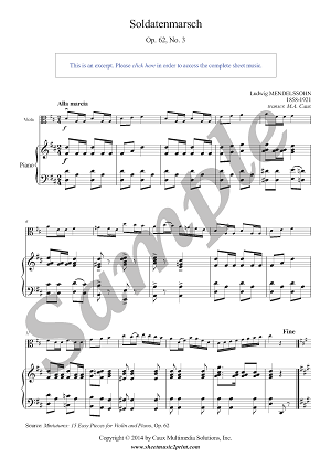 L. Mendelssohn : Soldatenmarsch, Op. 62, No. 3 - Viola