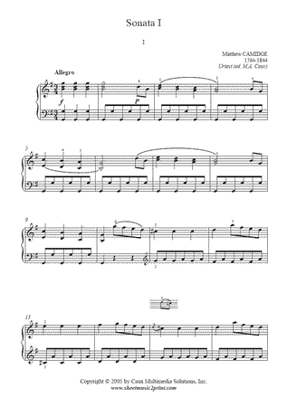 Sonata No. 1 in G Major (I : Allegro)