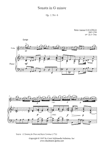 Locatelli : Sonata Op. 2, No. 6 - Violin