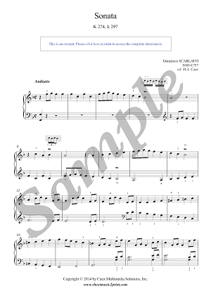 Sonata in F Major, K 274, L 297