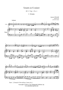 Vivaldi : Sonata RV 27, Op. 2, No. 1