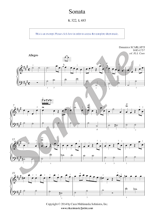 Sonata in A Major, K 322, L 483