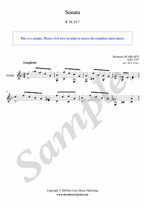 Sonata in D minor, K 34, LS 7