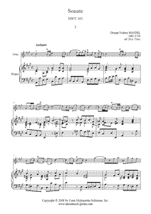 Handel : Sonate HWV 361 (I : Andante)