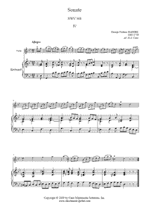 Handel : Sonate HWV 368 (IV : Allegro)
