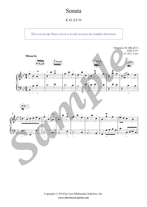 Sonata in B flat Major, K 42, LS 36