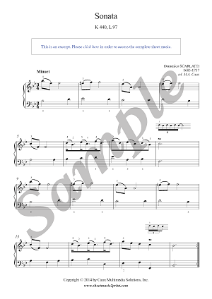 Scarlatti : Sonata K 440, L 97 - Minuet