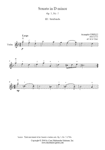 Corelli : Sonata Op. 5, No. 7 (III)