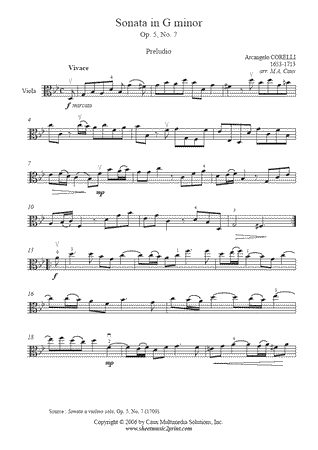 Sonata Op. 5, No. 7 (I : Preludio)