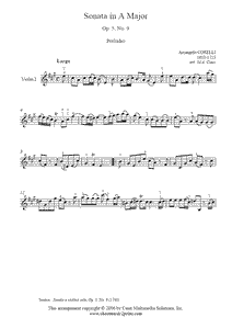Corelli : Sonata Op. 5, No. 9 - Violin Duet