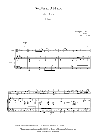 Sonata Op. 5, No. 9 (I : Preludio)